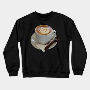 Americano Coffee with Tulip Design And Chocolate Spoon Crewneck Sweatshirt